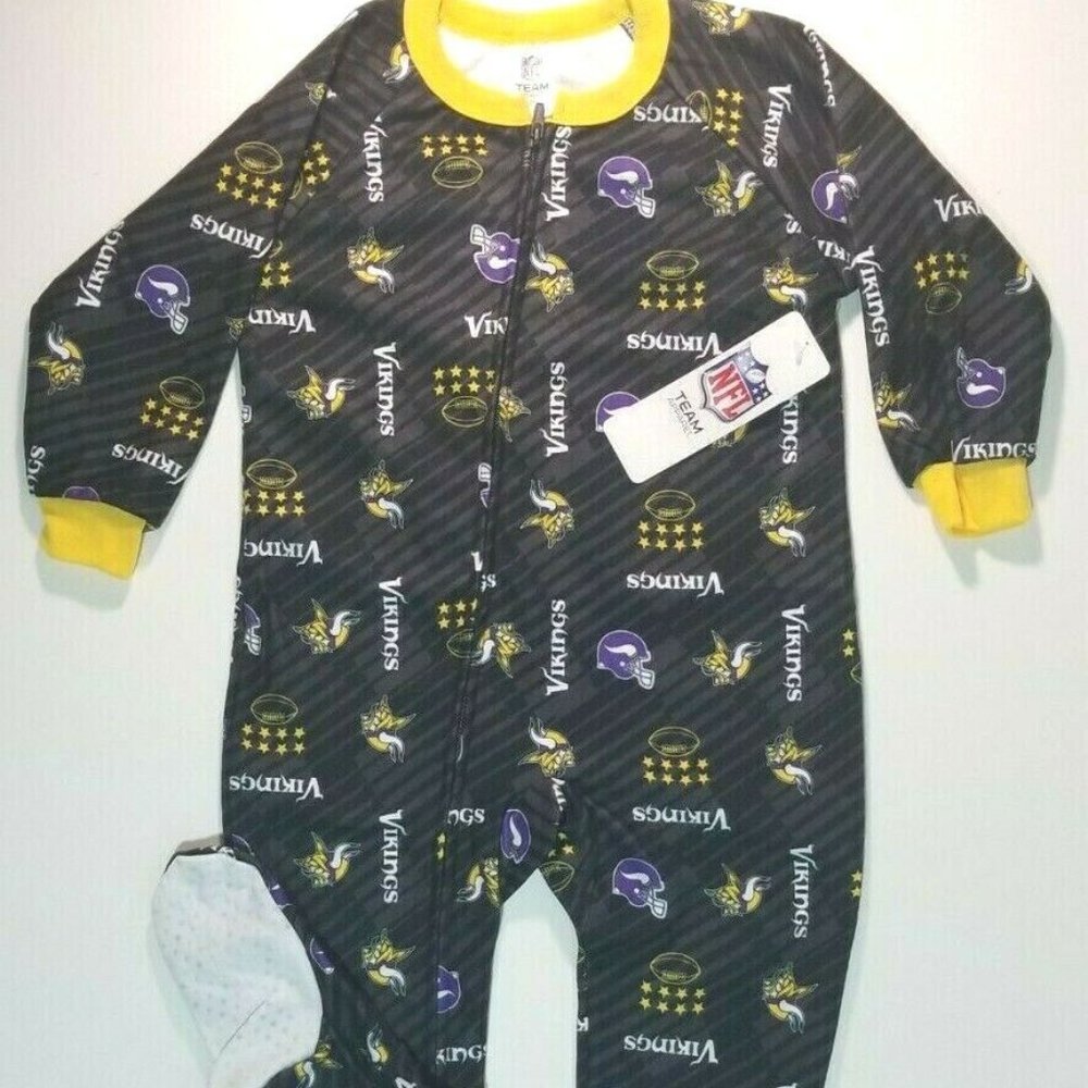 Minnesota Vikings 2T or 3T Gerber footed blanket sleeper NFL Official toddler